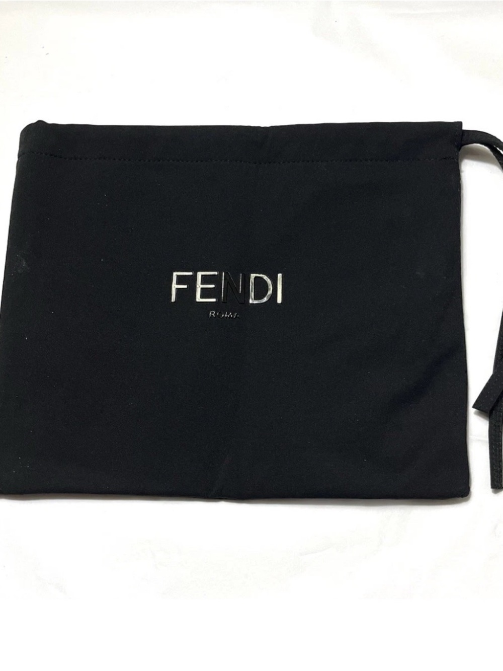 Swim pouch Fendi Black Logo Drawstring Dust Pouch lined